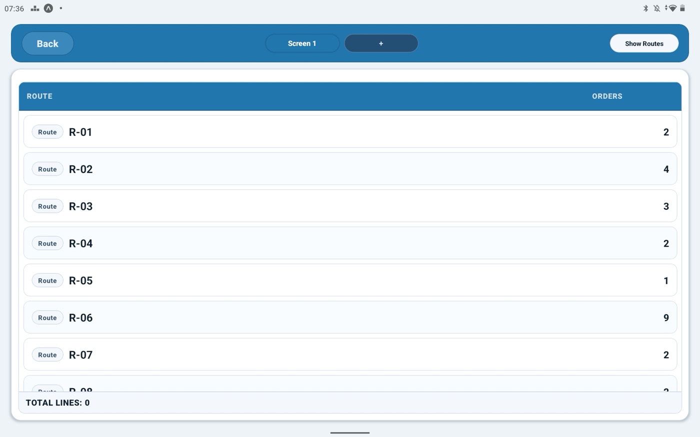 AAM Solutions on a tablet